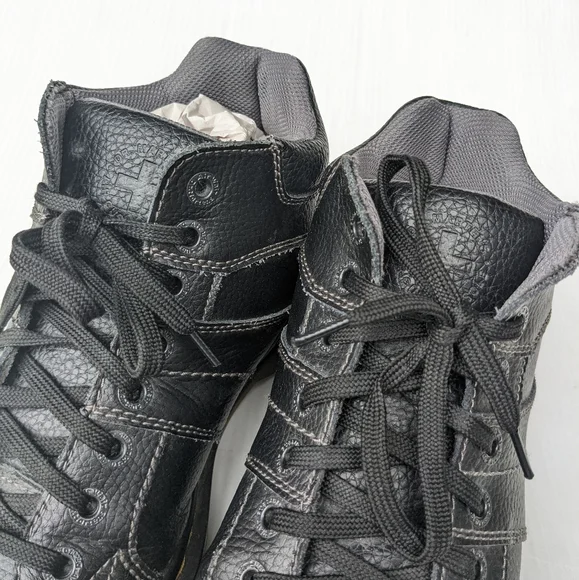 DOC MARTENS Harrisland black leather high top lace-up boots